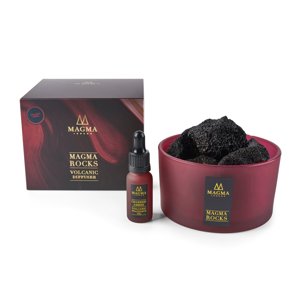 Magma London – Diffusore d'Ambiente in Pietra Lavica Naturale con Olio Profumato