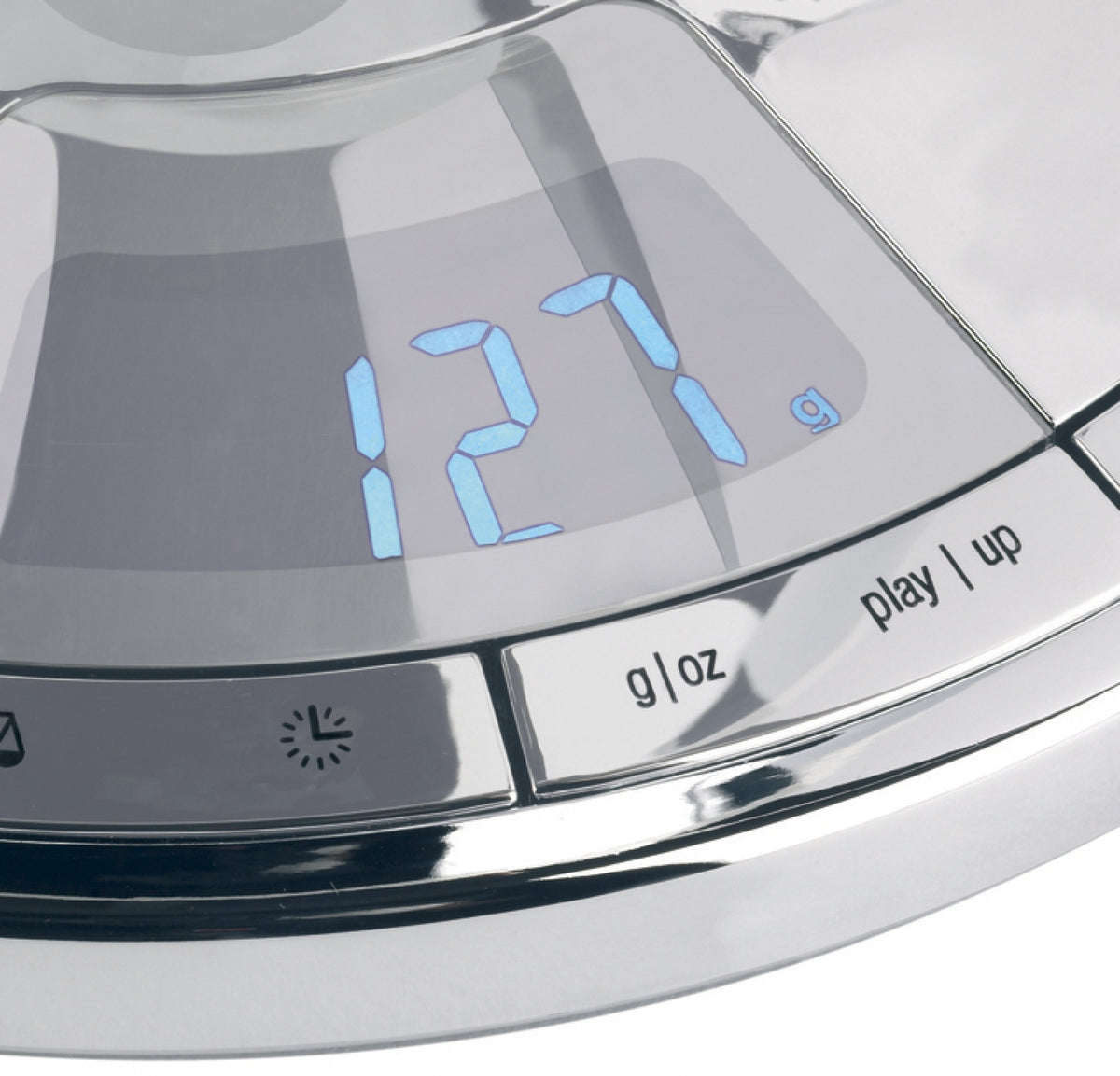 Bugatti Uma – Bilancia Elettronica da Cucina e Timer di Design (Finitura Cromo Lucido)