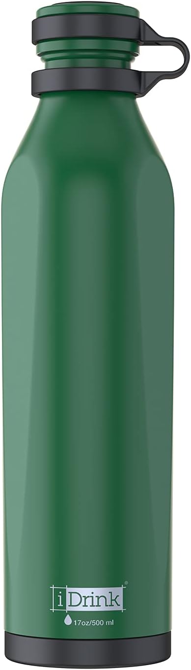 I-Drink B-Evo Bottiglia Termica in Acciaio Inox – 500 ml con Fondo Apribile Brevettato