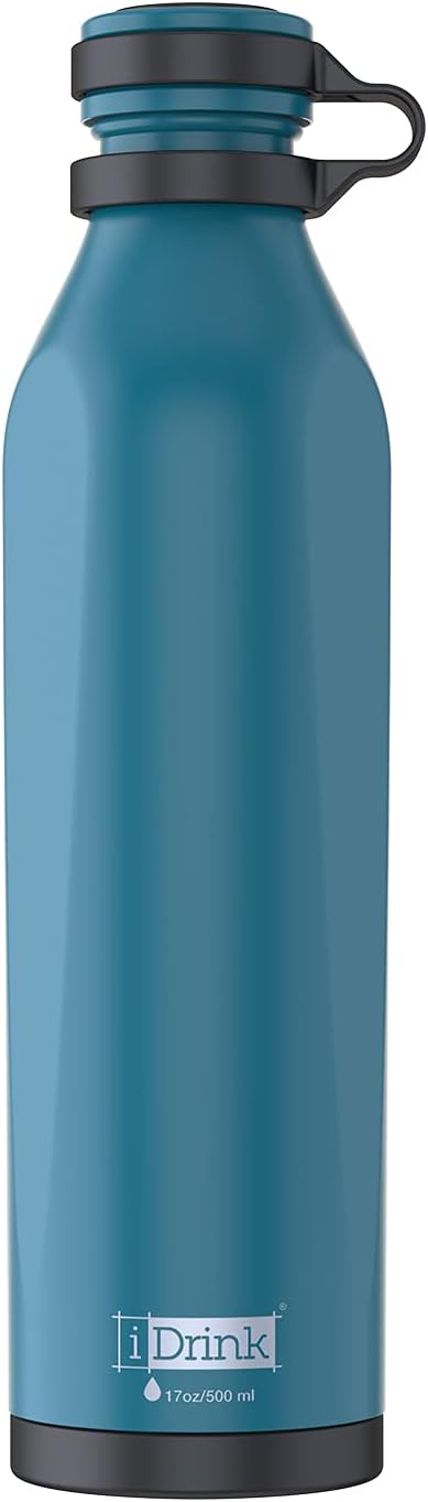 I-Drink B-Evo Bottiglia Termica in Acciaio Inox – 500 ml con Fondo Apribile Brevettato
