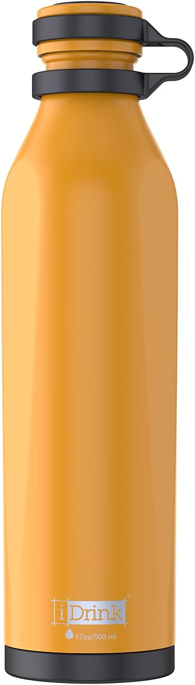 I-Drink B-Evo Bottiglia Termica in Acciaio Inox – 500 ml con Fondo Apribile Brevettato