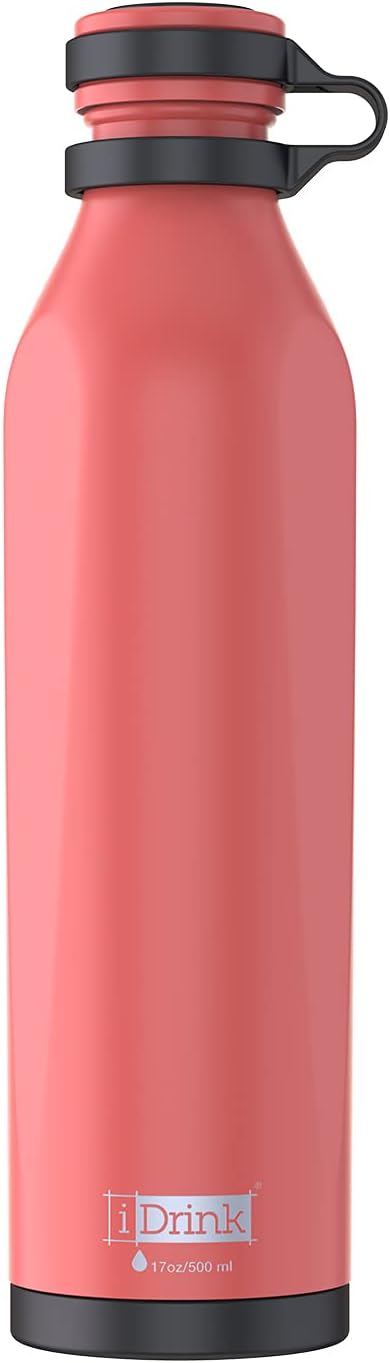 I-Drink B-Evo Bottiglia Termica in Acciaio Inox – 500 ml con Fondo Apribile Brevettato
