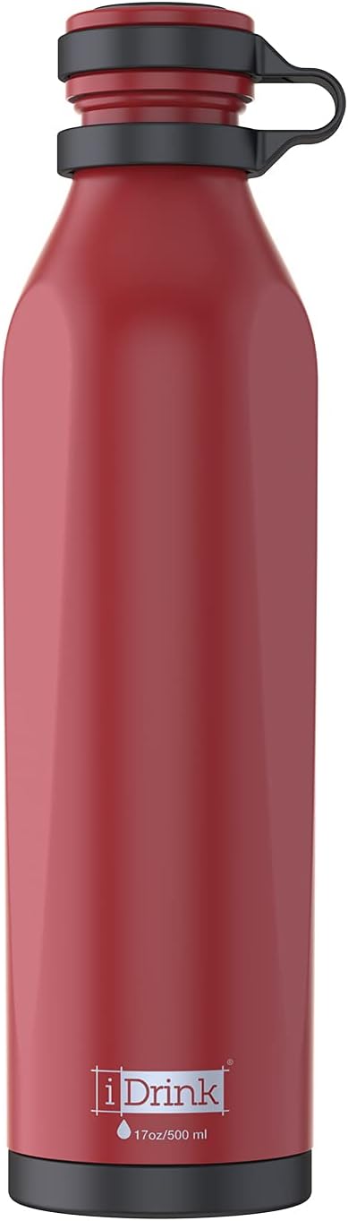 I-Drink B-Evo Bottiglia Termica in Acciaio Inox – 500 ml con Fondo Apribile Brevettato