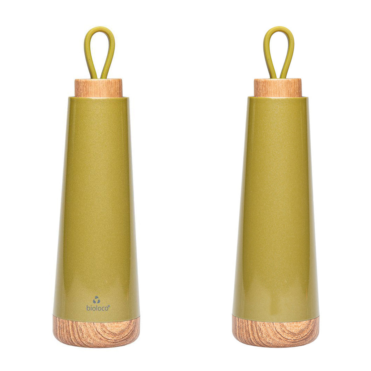 Chic.Mic Bioloco Loop Bottiglia Termica in Acciaio Inox – 500 ml con Manico in Silicone