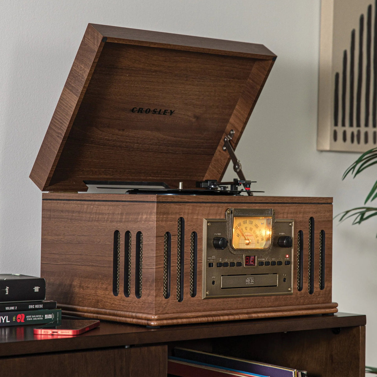 Crosley Musician Impianto Audio Vintage – Giradischi, Lettore CD, Cassette, Radio e Bluetooth