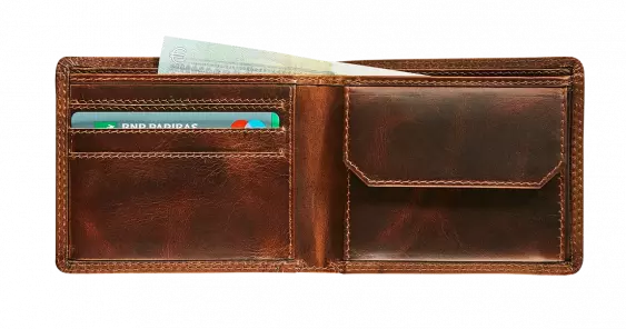 Maverick The Original – Portafoglio Bifold Compatto in Pelle con Protezione RFID e Portamonete