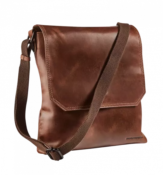 Maverick The Original – Tracolla Piccola in Pelle Pieno Fiore Concia Vegetale