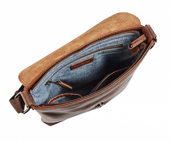 Maverick The Original – Tracolla Piccola in Pelle Pieno Fiore Concia Vegetale