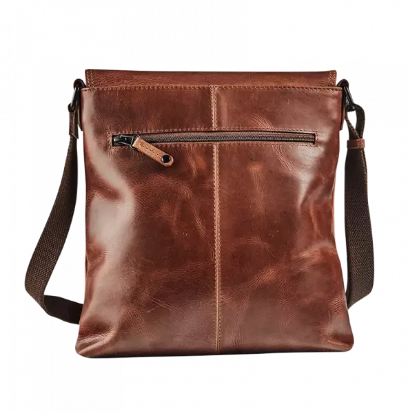Maverick The Original – Tracolla Piccola in Pelle Pieno Fiore Concia Vegetale