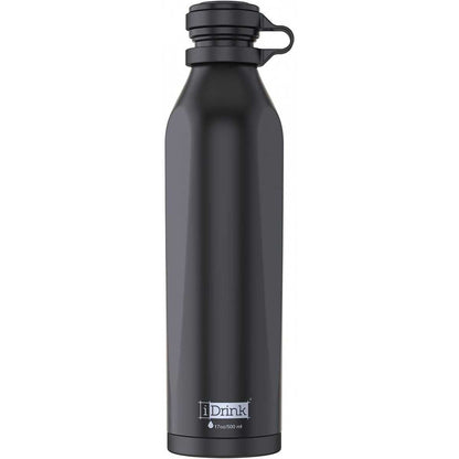I-Drink B-Evo Bottiglia Termica in Acciaio Inox – 500 ml con Fondo Apribile Brevettato