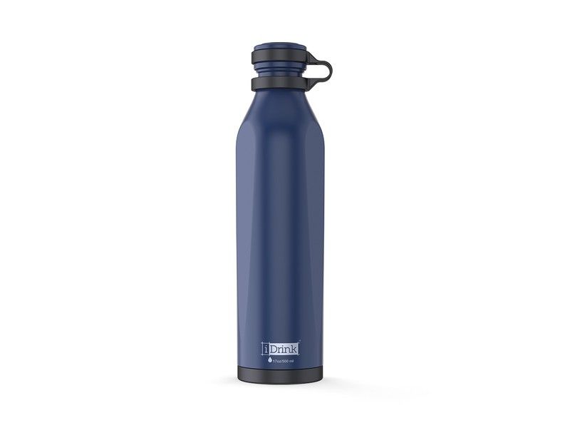 I-Drink B-Evo Bottiglia Termica in Acciaio Inox – 500 ml con Fondo Apribile Brevettato