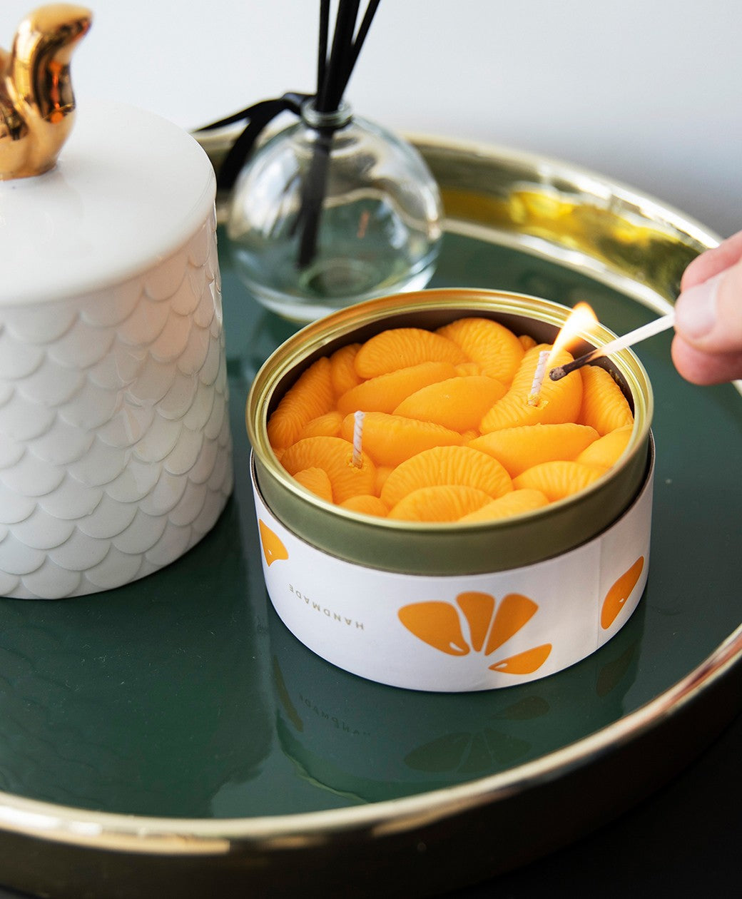 Candlehand Candela Realistica Mandarini Sbucciati in Lattina Peeled Tangerines – 275g